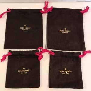 Kate Spade 4 jewelry dust bag  (2 6x5) (2 4x4)